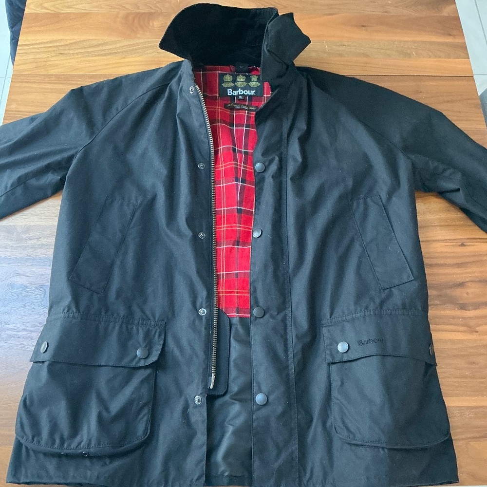 Barbour Men’s Ashby Waxed Jacket Black size XL